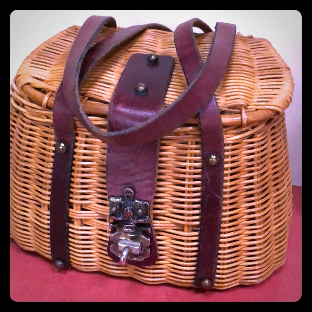 Vintage Aigner basket purse